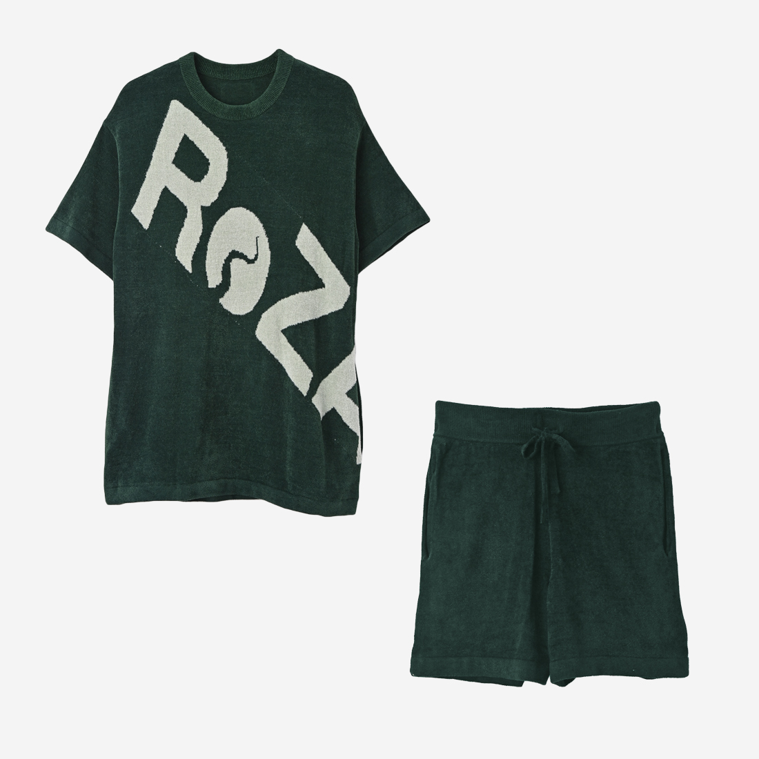 【ReZARD】SETUP Towel fabric Room Wear Big Logo（Short pants）(Green)